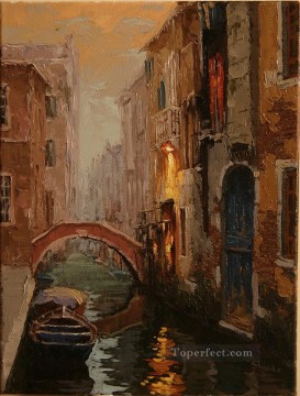 Niebla de la mañana en Venecia Pinturas al óleo